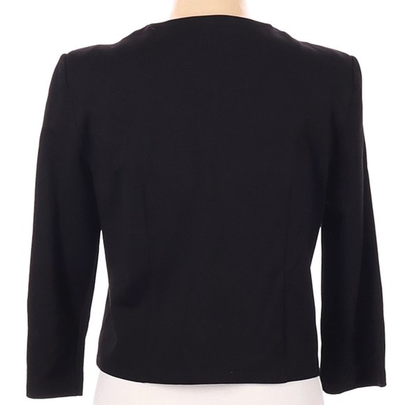 🖤 High Quality Sophisticated Black Long Sleeve Crop Cardigan Jacket - L - Picture 2 of 16